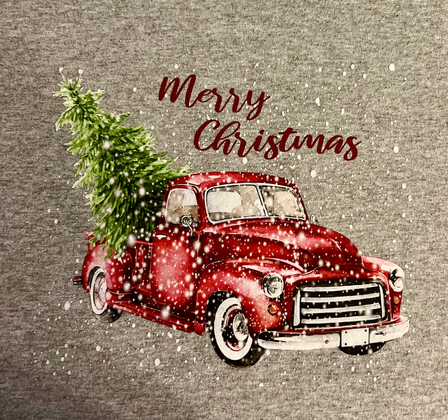 Vintage Old Red Truck: Merry Christmas