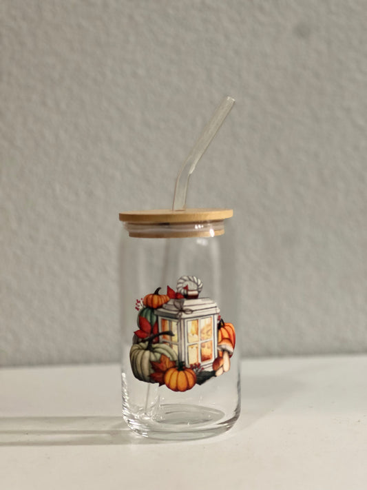 Lantern with Pumpkins