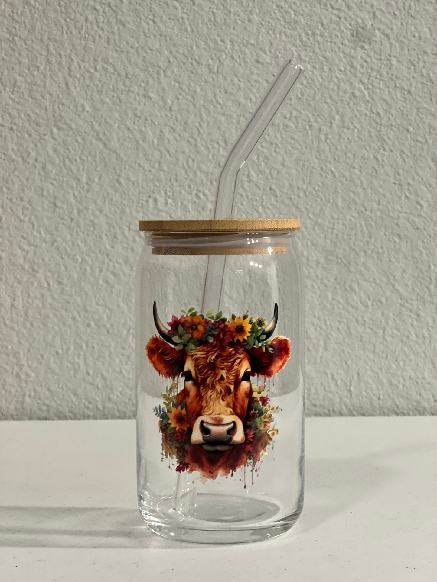 Highland Cow with Sunflowers